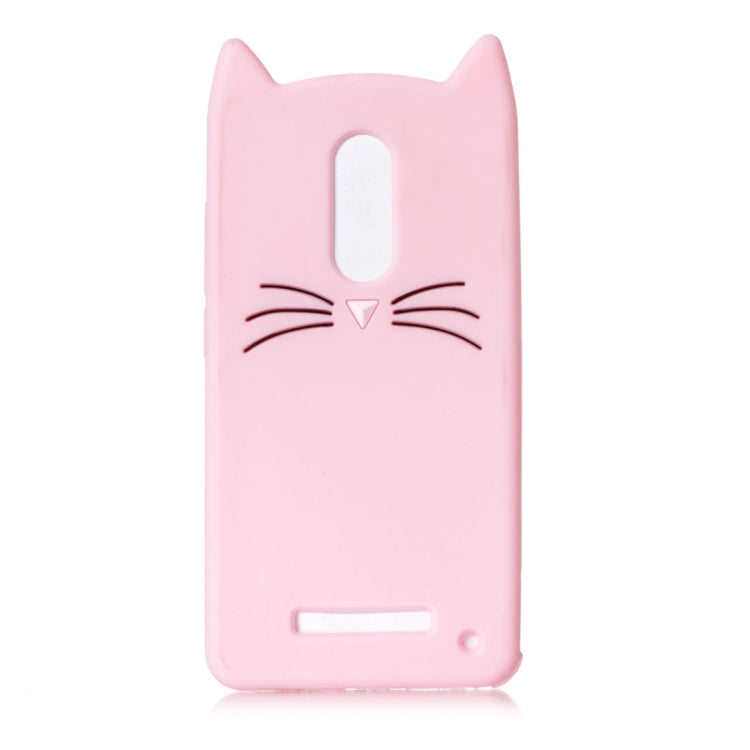 For Xiaomi Redmi Note 4 Silicone Cat Whiskers Pattern Protective Back Cover Case(Pink)