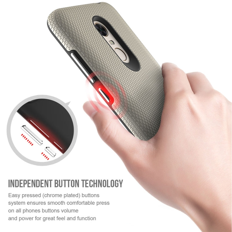 For Xiaomi Redmi 5 Plus PC + TPU Chrome Plated Press Button Anti-slip Protective Back Case