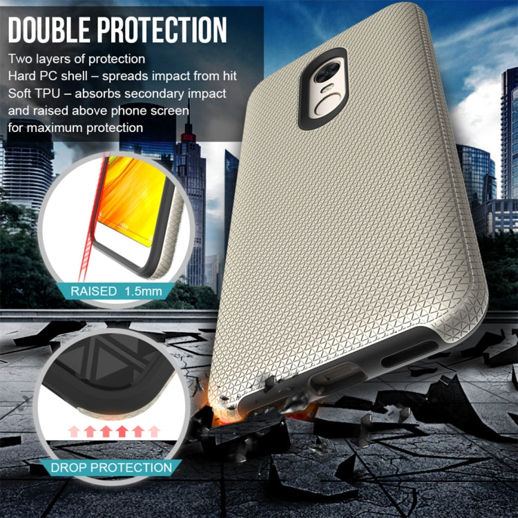 For Xiaomi Redmi 5 Plus PC + TPU Chrome Plated Press Button Anti-slip Protective Back Case