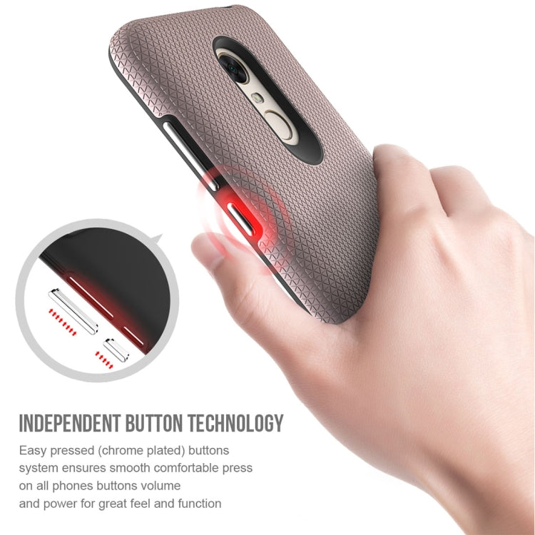 For Xiaomi Redmi 5 Plus PC + TPU Chrome Plated Press Button Anti-slip Protective Back Case