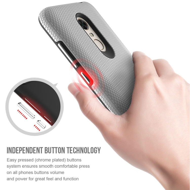 For Xiaomi Redmi 5 Plus PC + TPU Chrome Plated Press Button Anti-slip Protective Back Case