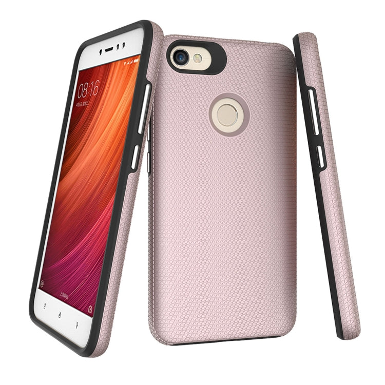 For Xiaomi Redmi Note 5A PC + TPU Chrome Plated Press Button Anti-slip Protective Back Case