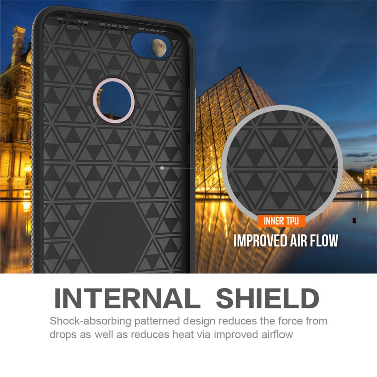 For Xiaomi Redmi Note 5A PC + TPU Chrome Plated Press Button Anti-slip Protective Back Case