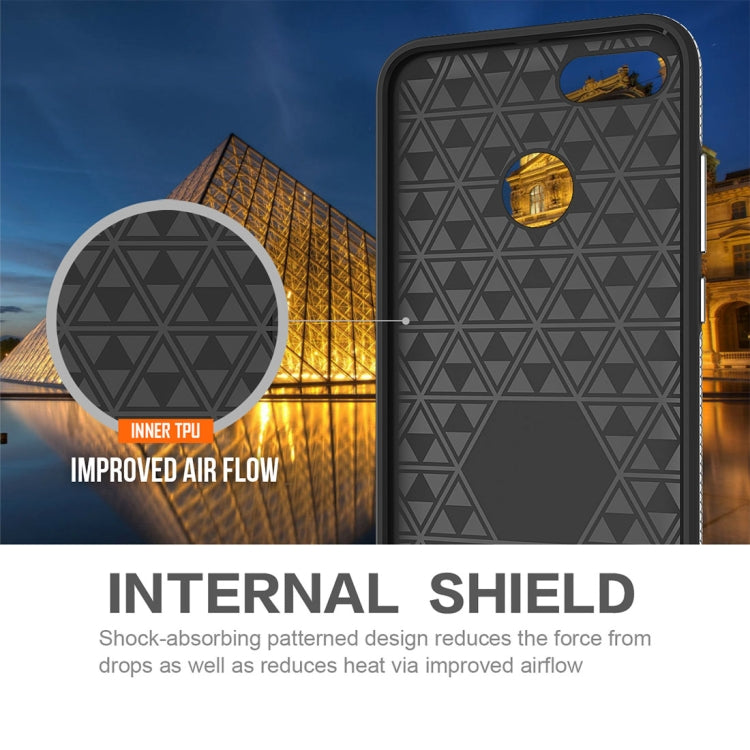 For Xiaomi Mi 5X & A1 PC + TPU Chrome Plated Press Button Anti-slip Protective Back Case