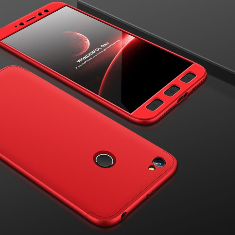 GKK for Xiaomi Redmi Note 5A Pro / Prime Three-paragraph 360 Degree Full Coverage PC Protective Case Back Cover