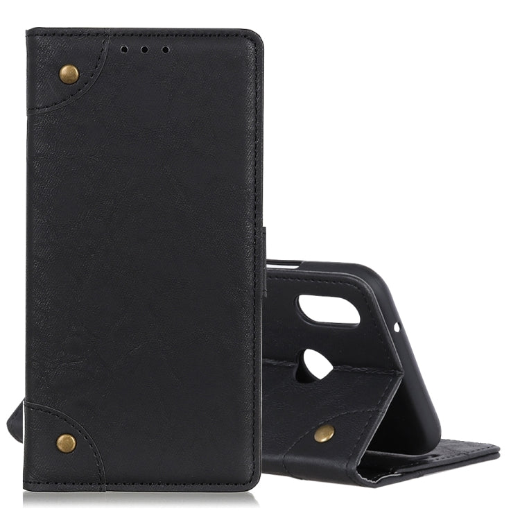 Copper Buckle Retro Crazy Horse Texture Horizontal Flip Leather Case for Xiaomi Redmi 7, with Holder & Card Slots & Photo Frame