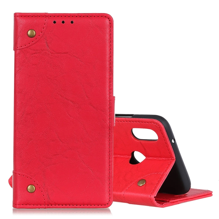 Copper Buckle Retro Crazy Horse Texture Horizontal Flip Leather Case for Xiaomi Redmi 7, with Holder & Card Slots & Photo Frame