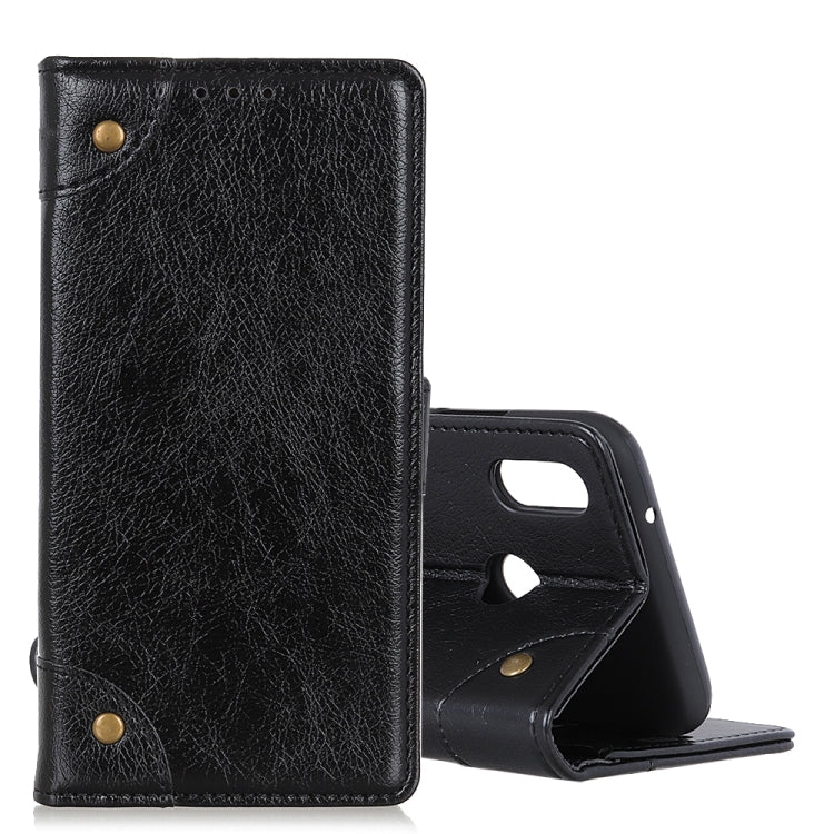 Copper Buckle Nappa Texture Crazy Horse Texture Horizontal Flip Leather Case for Xiaomi Redmi 7, with Holder & Card Slots & Photo Frame