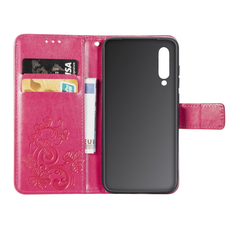Lucky Clover Pressed Flowers Pattern Leather Case for Xiaomi Mi 9, with Holder & Card Slots & Wallet & Hand Strap