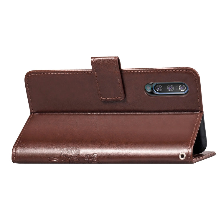 Lucky Clover Pressed Flowers Pattern Leather Case for Xiaomi Mi 9, with Holder & Card Slots & Wallet & Hand Strap