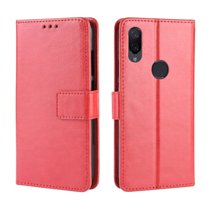Retro Crazy Horse Texture Horizontal Flip Leather Case for Xiaomi Redmi 7, with Holder & Card Slots & Photo Frame