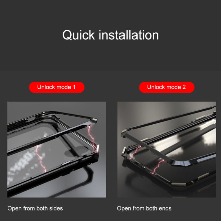 Ultra Slim Magnetic Adsorption Angular Frame Tempered Glass Magnet Flip Case for Xiaomi Mi 9