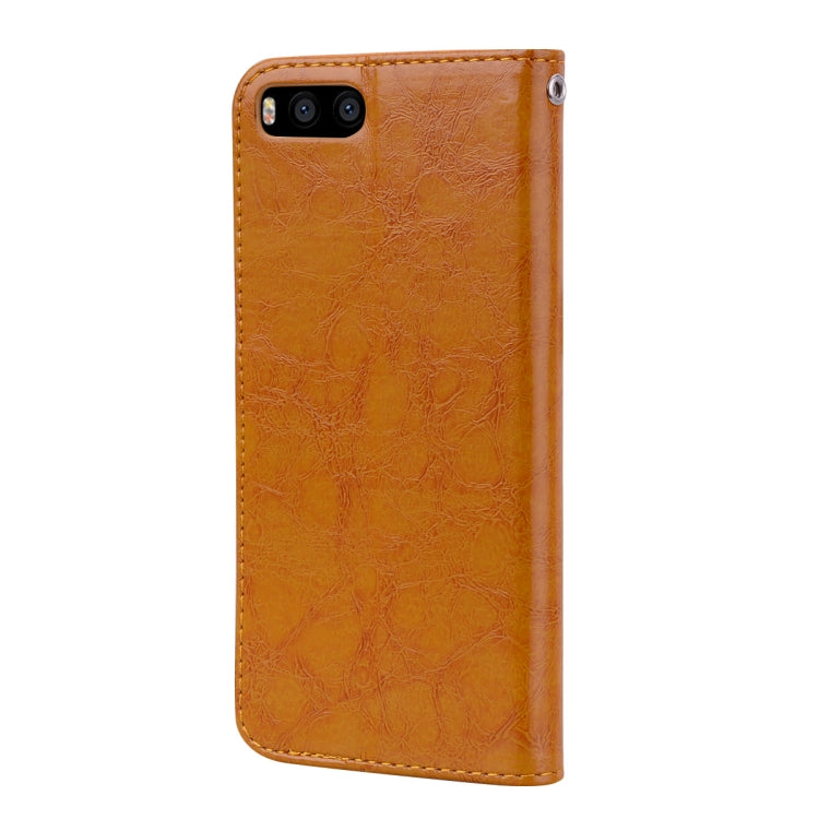 Business Style Oil Wax Texture Horizontal Flip Leather Case for Xiaomi Mi 6, with Holder & Card Slots & Wallet