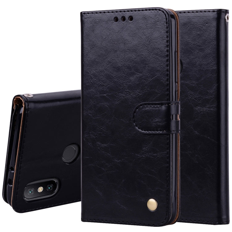 Business Style Oil Wax Texture Horizontal Flip Leather Case for Xiaomi Mi 6X / A2, with Holder & Card Slots & Wallet