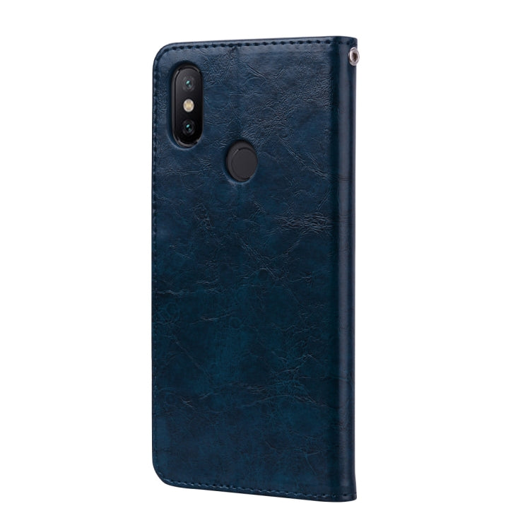 Business Style Oil Wax Texture Horizontal Flip Leather Case for Xiaomi Mi 6X / A2, with Holder & Card Slots & Wallet