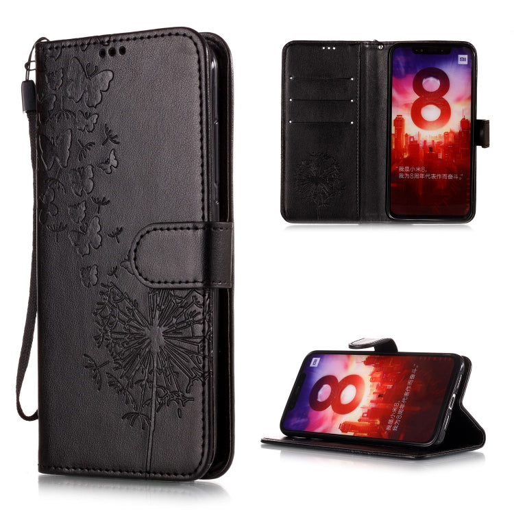 Vintage Embossed Floral Dandelion Pattern Horizontal Flip Leather Case for Xiaomi Mi 6X / A2, with Card Slot & Holder & Wallet & Lanyard