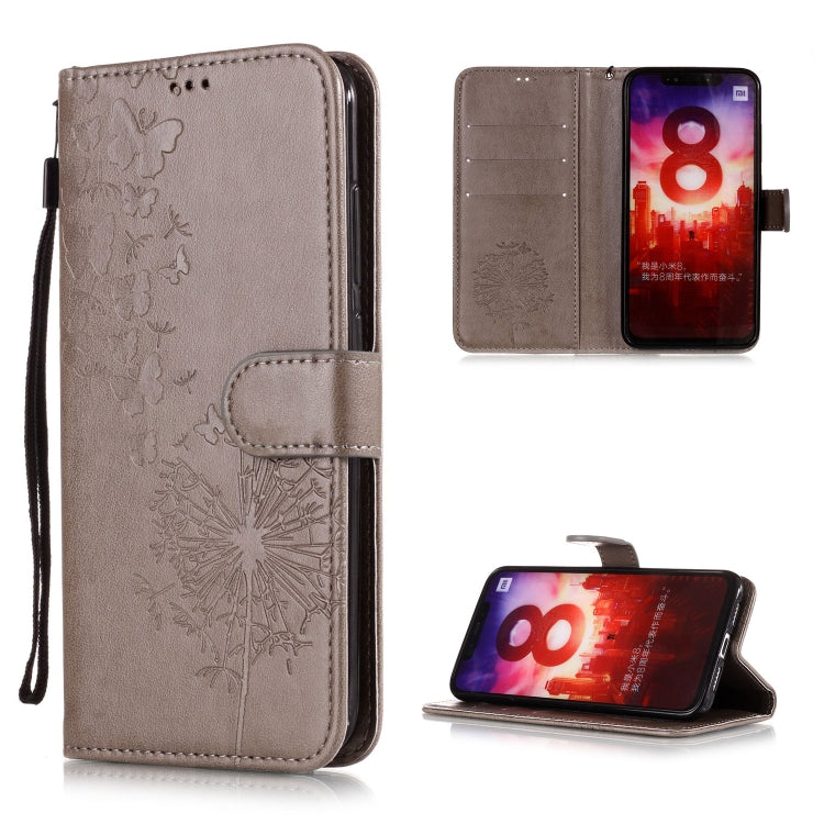 Vintage Embossed Floral Dandelion Pattern Horizontal Flip Leather Case for Xiaomi Mi 6X / A2, with Card Slot & Holder & Wallet & Lanyard