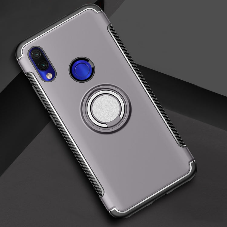 Magnetic Armor Protective Case for Xiaomi Redmi 7, with 360 Degree Rotation Ring Holder