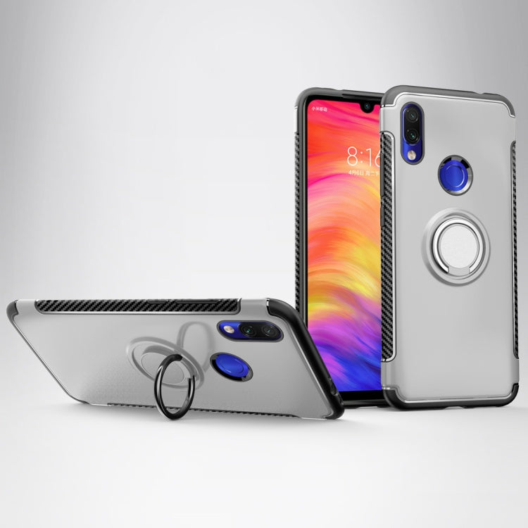 Magnetic Armor Protective Case for Xiaomi Redmi 7, with 360 Degree Rotation Ring Holder