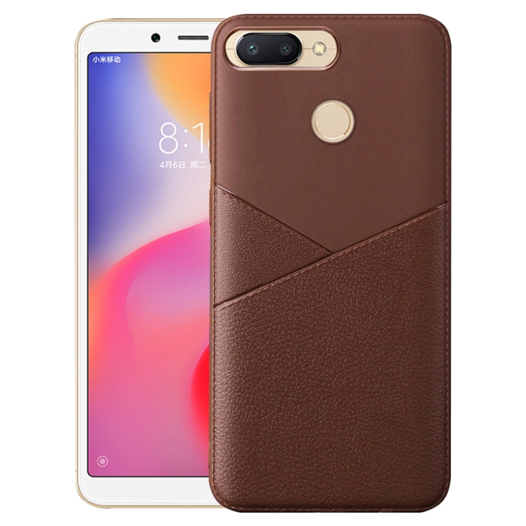 Ultra-thin Shockproof Soft TPU + Leather Case for Xiaomi Redmi 6