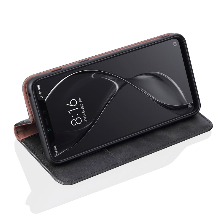 Casual Style Retro Crazy Horse Texture Horizontal Flip Leather Case for Xiaomi Mi 8 Lite, with Card Slots & Holder & Wallet