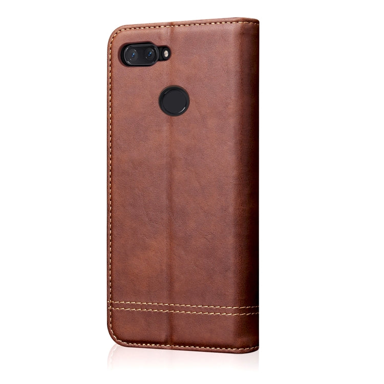 Casual Style Retro Crazy Horse Texture Horizontal Flip Leather Case for Xiaomi Mi 8 Lite, with Card Slots & Holder & Wallet