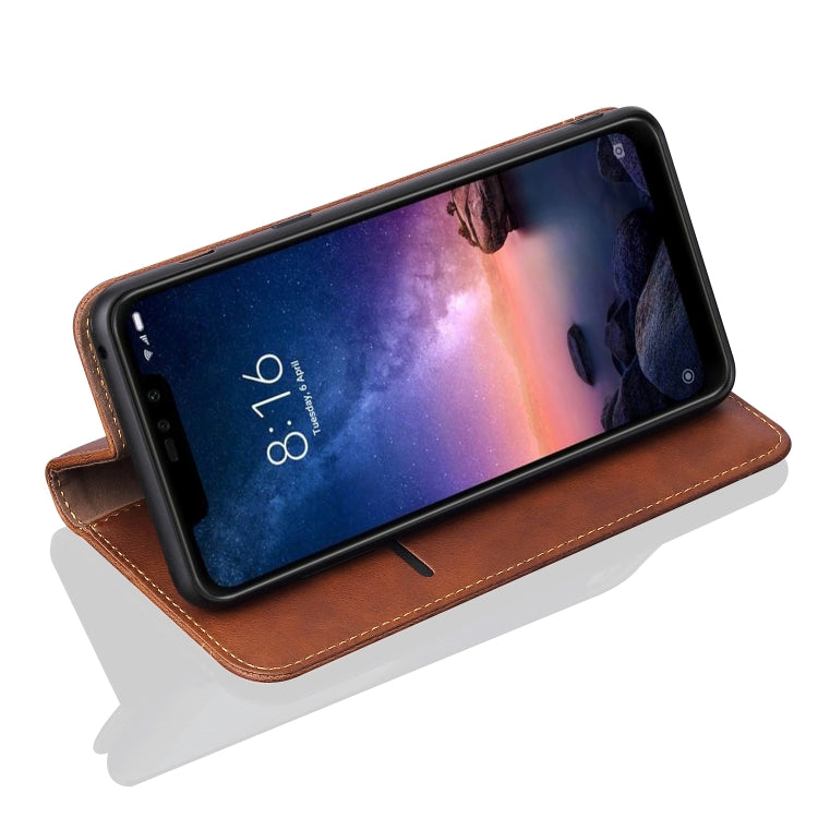 Casual Style Retro Crazy Horse Texture Horizontal Flip Leather Case for Xiaomi Redmi 6 Pro / MI A2 lite, with Card Slots & Holder & Wallet