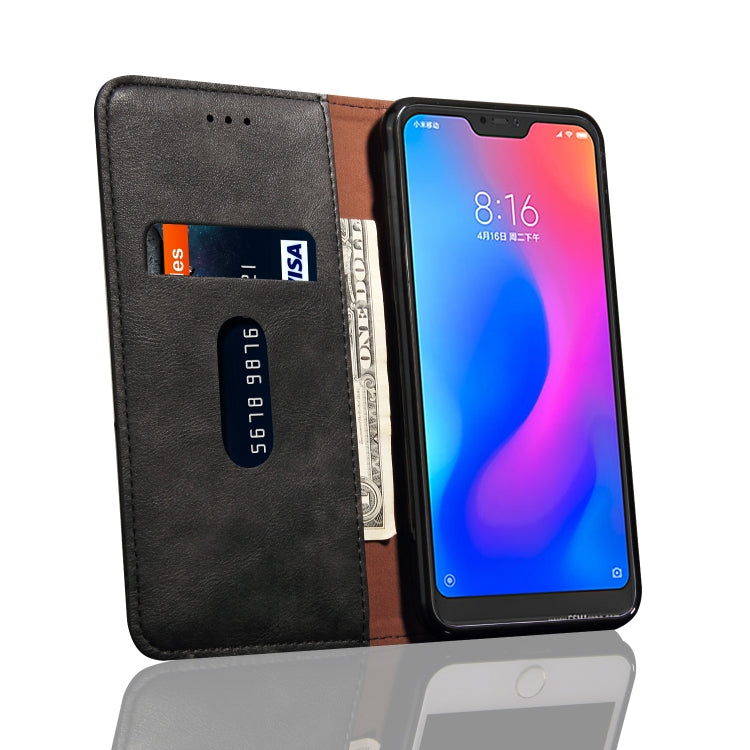 Casual Style Retro Crazy Horse Texture Horizontal Flip Leather Case for Xiaomi Redmi Note 6 Pro, with Card Slots & Holder & Wallet