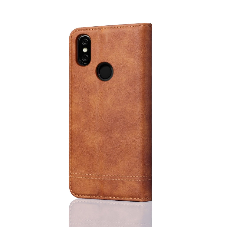 Casual Style Retro Crazy Horse Texture Horizontal Flip Leather Case for Xiaomi Redmi Note 6 Pro, with Card Slots & Holder & Wallet