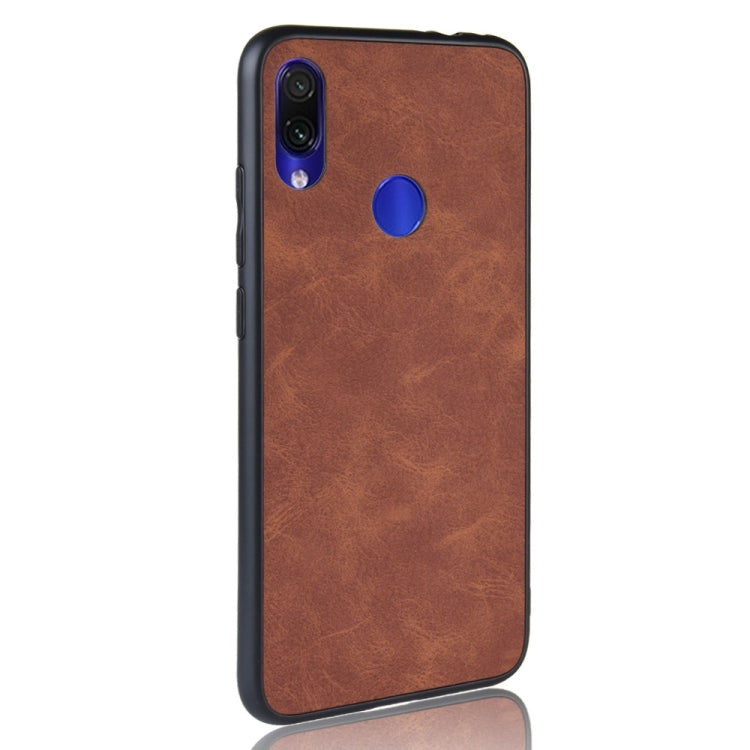 Shockproof Sheep Skin PC + PU + TPU Case for Xiaomi Redmi Note 7 (Brown)