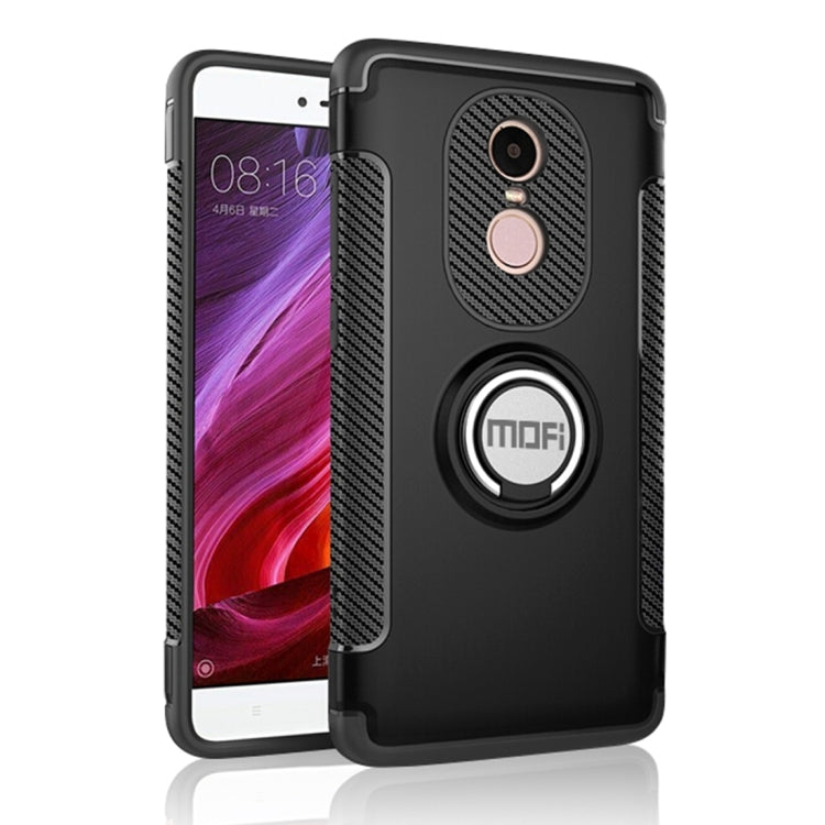 MOFI for Mysterious Series Xiaomi Redmi Note 4X Shockproof Protective Back Cover Case with Magnetic Rotatable Ring Holder
