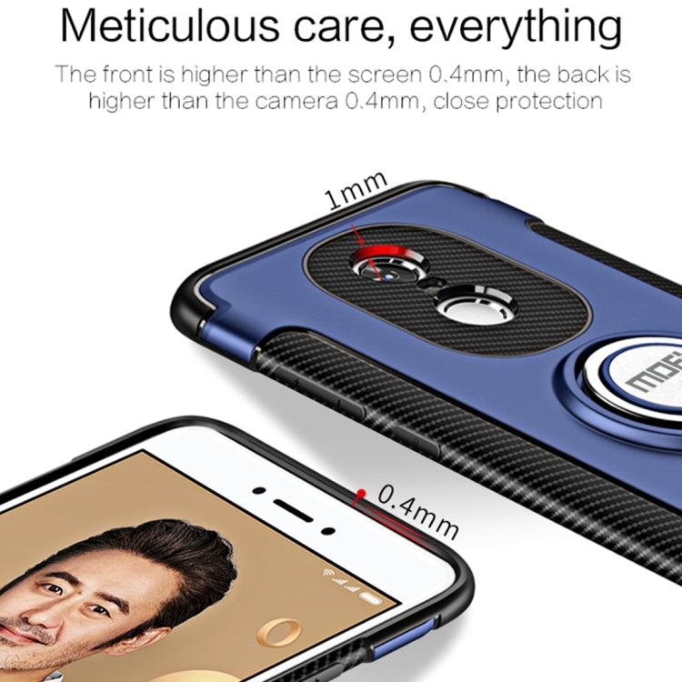 MOFI for Mysterious Series Xiaomi Redmi Note 4X Shockproof Protective Back Cover Case with Magnetic Rotatable Ring Holder