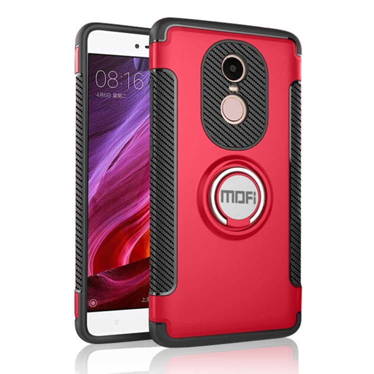 MOFI for Mysterious Series Xiaomi Redmi Note 4X Shockproof Protective Back Cover Case with Magnetic Rotatable Ring Holder