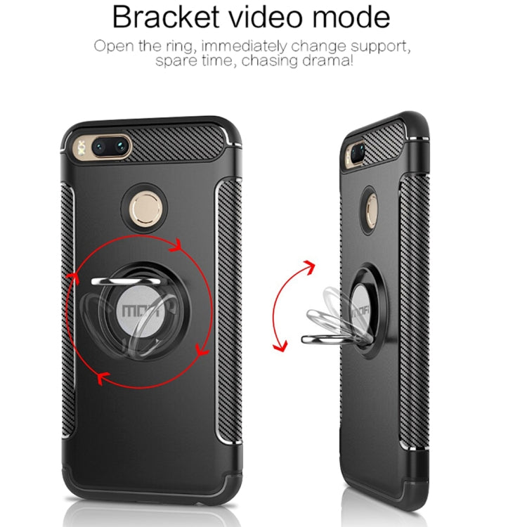 MOFI Mysterious Series Xiaomi Mi 5X / A1 Shockproof Protective Back Cover Case with Magnetic Rotatable Ring Holder