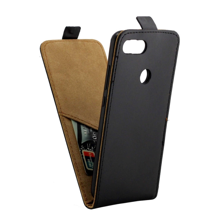 Business Style Vertical Flip TPU Leather Case for Xiaomi Mi 8 Lite, with Card Slot (Black)