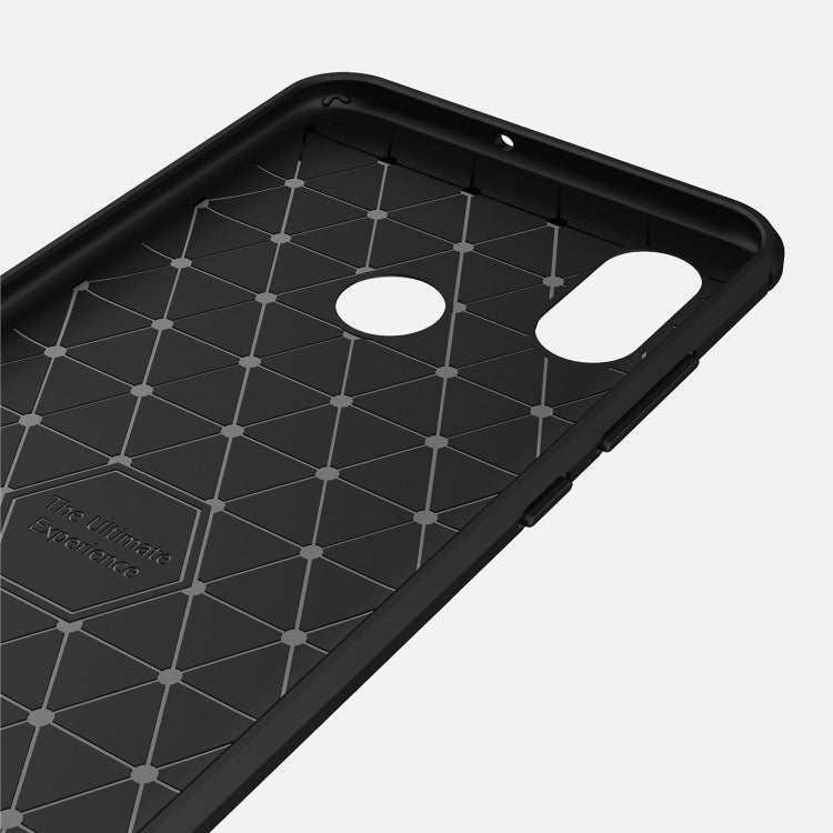 Brushed Texture Carbon Fiber Shockproof TPU Case for Xiaomi Mi 8