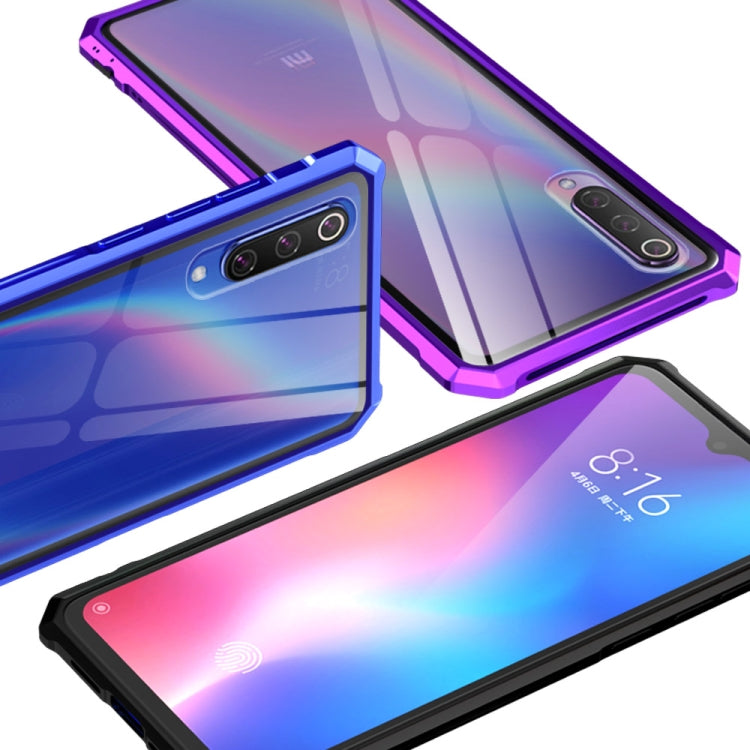 Snap-on Aluminum Frame and Tempered Glass Back Plate Case for Xiaomi 9
