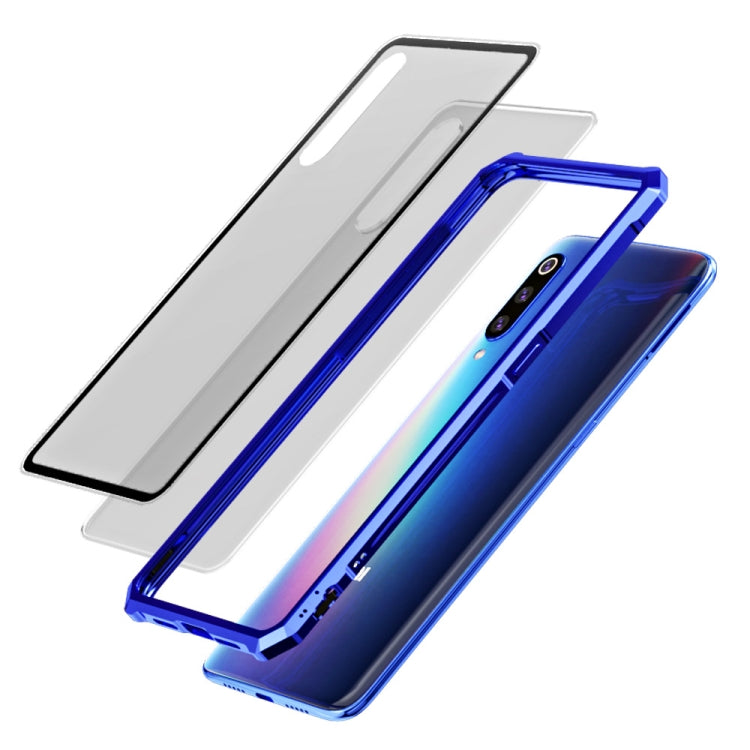 Snap-on Aluminum Frame and Tempered Glass Back Plate Case for Xiaomi 9