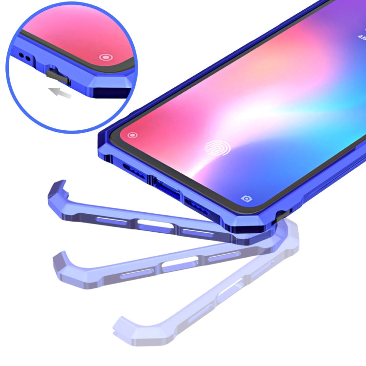 Snap-on Aluminum Frame and Tempered Glass Back Plate Case for Xiaomi 9