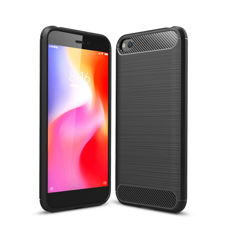 Brushed Texture Carbon Fiber Shockproof TPU Case for Xiaomi RedMi Go