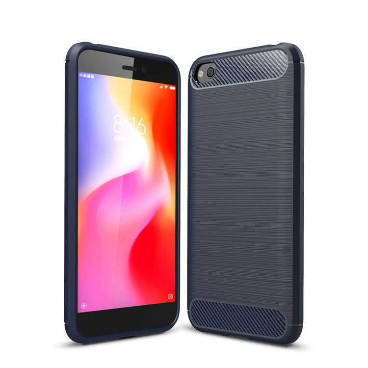 Brushed Texture Carbon Fiber Shockproof TPU Case for Xiaomi RedMi Go