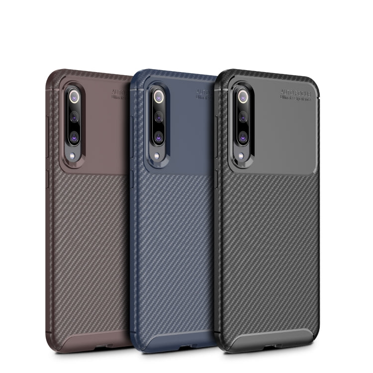 Beetle Series Carbon Fiber Texture Shockproof TPU Case for XiaoMi 9 SE(Black)