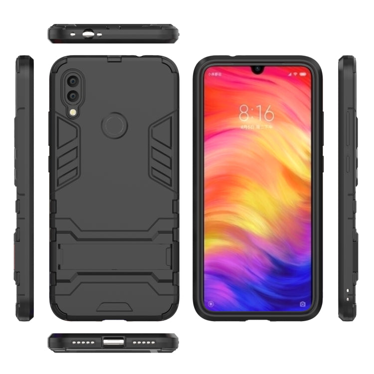 Shockproof PC + TPU Case for XiaoMi RedMi Note 7, with Holder