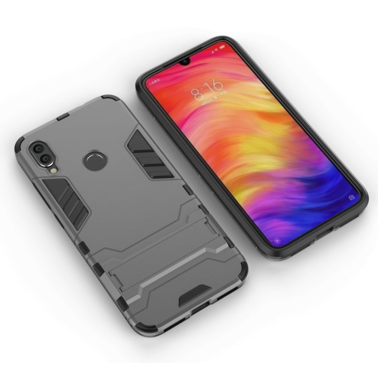 Shockproof PC + TPU Case for XiaoMi RedMi Note 7, with Holder