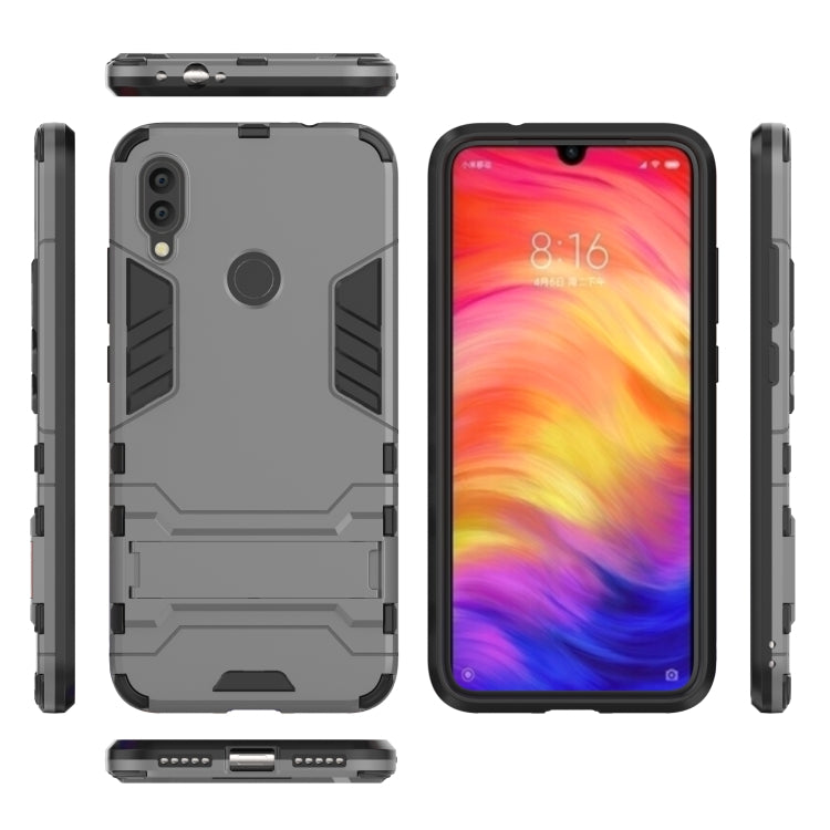 Shockproof PC + TPU Case for XiaoMi RedMi Note 7, with Holder