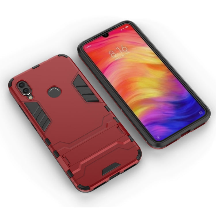 Shockproof PC + TPU Case for XiaoMi RedMi Note 7, with Holder