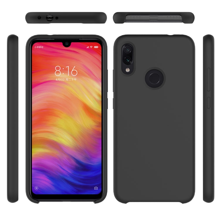 Solid Color Liquid Silicone Dropproof Protective Case for Xiaomi Redmi Note 7