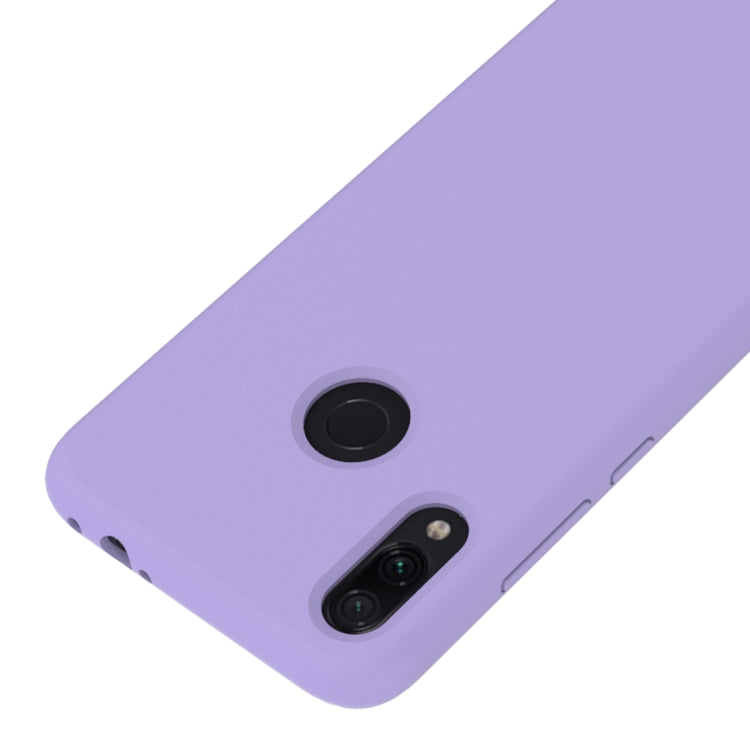 Solid Color Liquid Silicone Dropproof Protective Case for Xiaomi Redmi Note 7