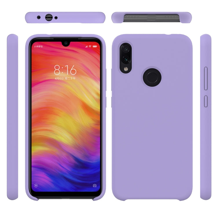 Solid Color Liquid Silicone Dropproof Protective Case for Xiaomi Redmi Note 7