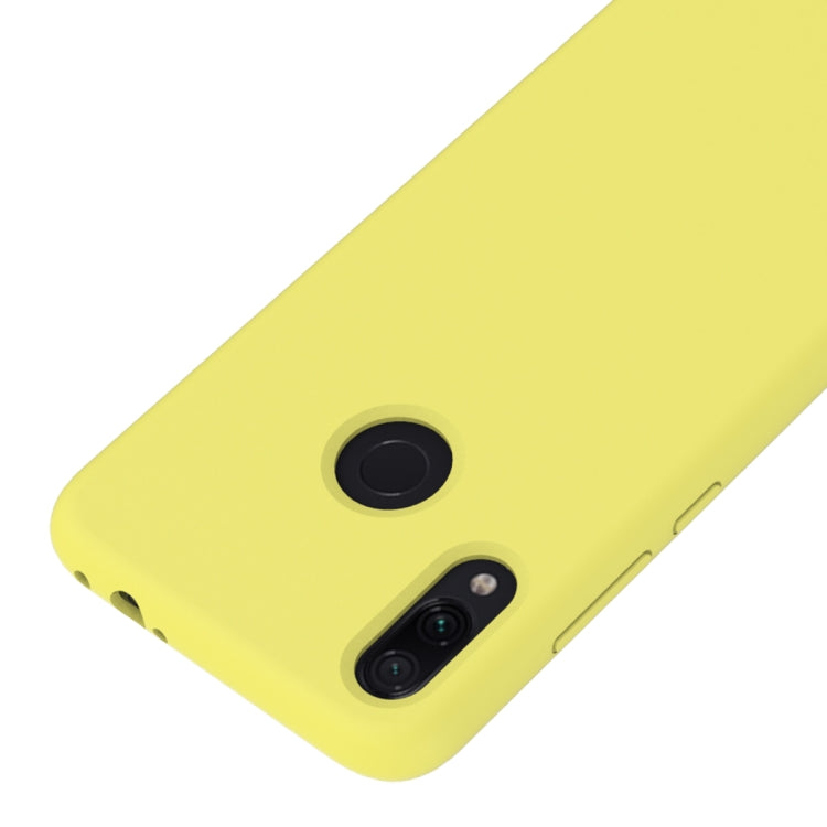 Solid Color Liquid Silicone Dropproof Protective Case for Xiaomi Redmi Note 7